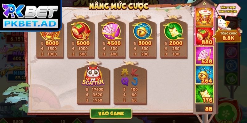 Mèo Chiêu Tài Pkbet – Không Gian May Mắn Đầy Màu Sắc 2 Vòng quay miễn phí