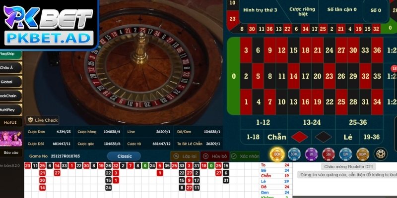 Sảnh EBET Pkbet, Không Gian Trải Nghiệm Cao Cấp Ổn Định 3 Vòng quay roulette hồi hộp